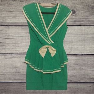 COPY - Vintage style 1940’s peplum dress with bow